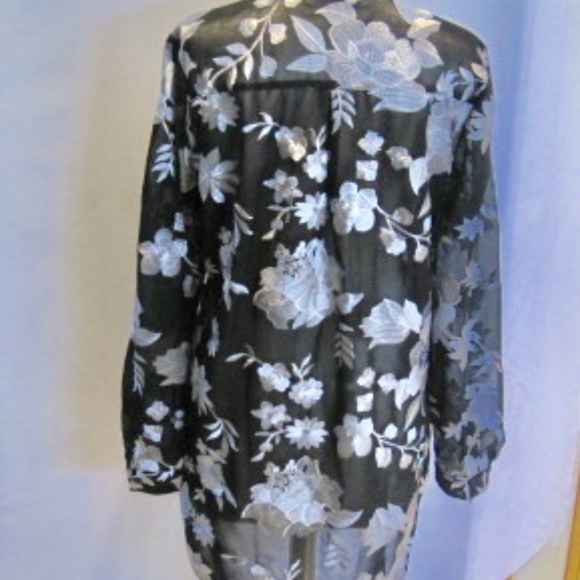NARACAMICIE Sheer Embroidered Tunic Top - Picture 2 of 5